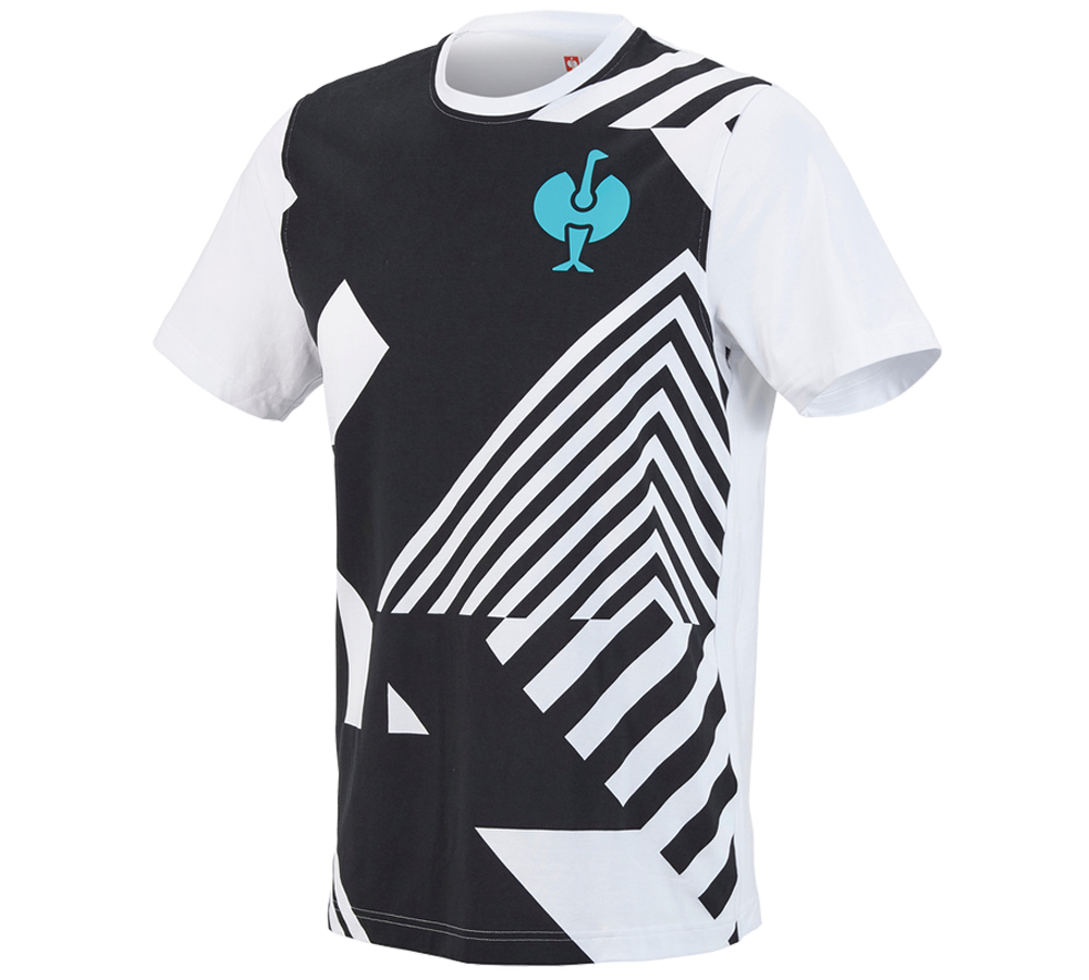 Bovenkleding: T-Shirt e.s.trail graphic + zwart/wit