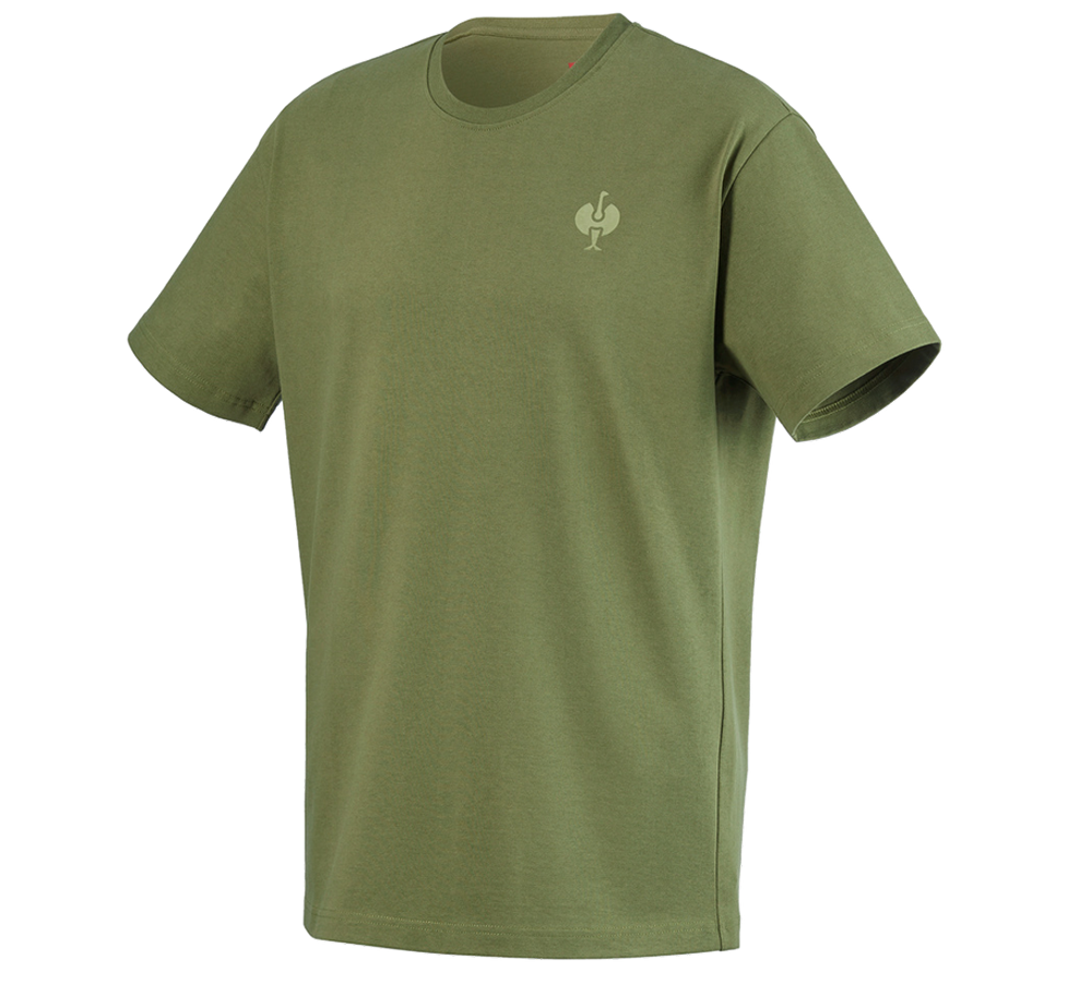 Hauts: T-shirt heavy e.s.iconic + vert montagne