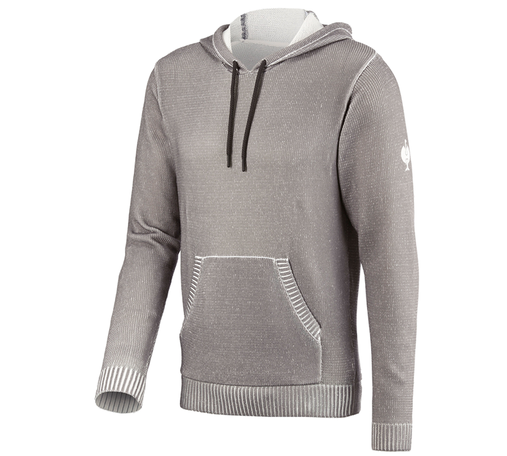 Bovenkleding: Gebreide hoody e.s.iconic + dolfijngrijs