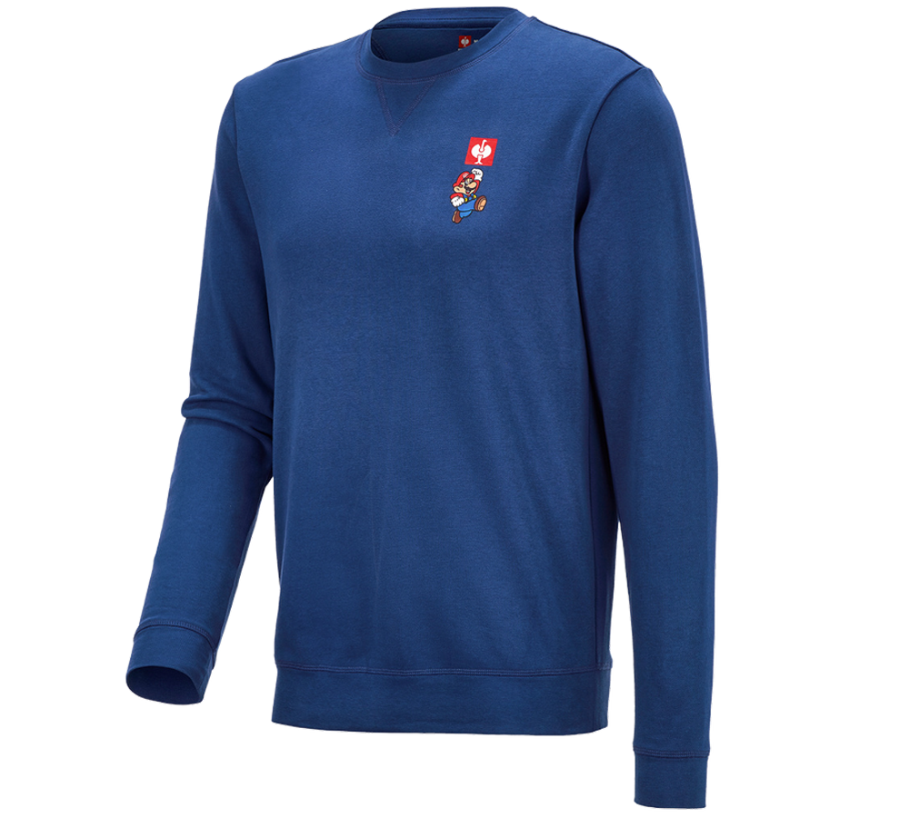 Samenwerkingen: Super Mario sweatshirt, heren + alkalisch blauw