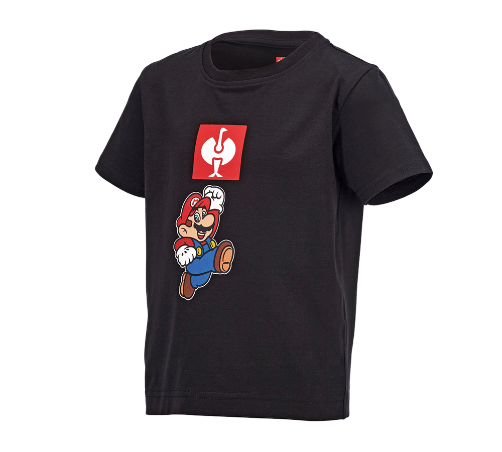Bovenkleding: Super Mario T-Shirt, kinderen + zwart