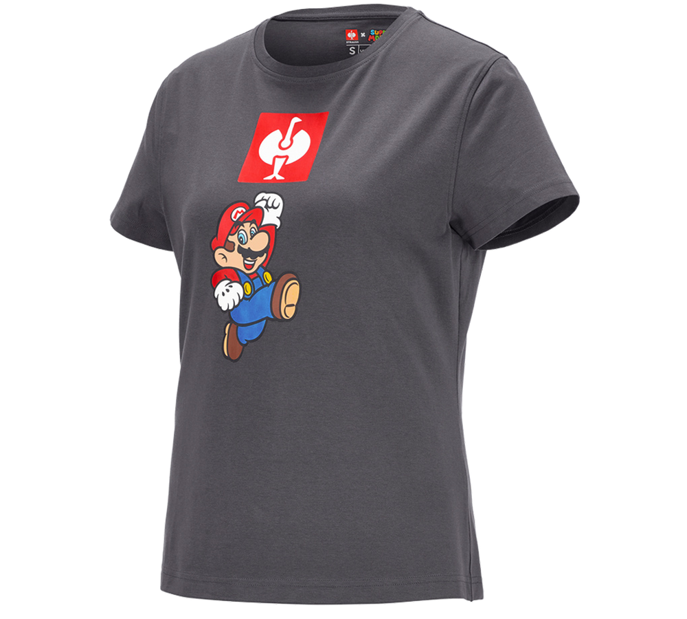 Bovenkleding: Super Mario T-Shirt, dames + antraciet