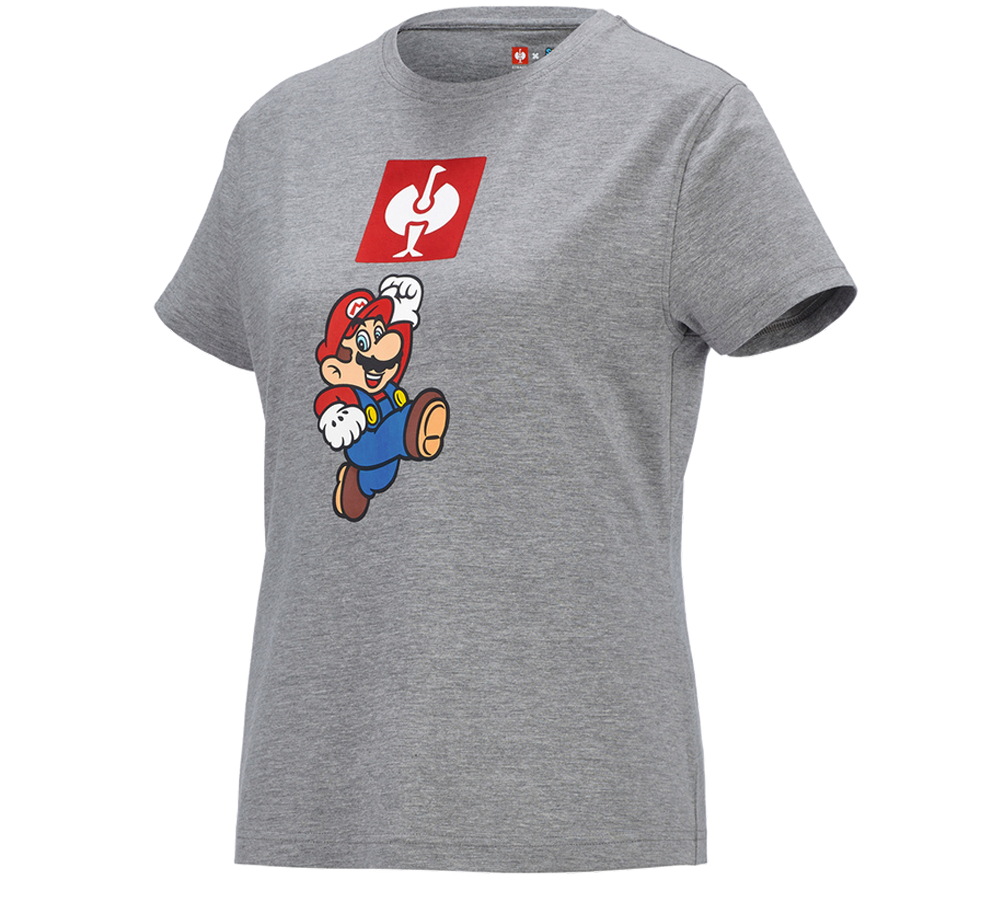 Samenwerkingen: Super Mario T-Shirt, dames + grijs mêlee