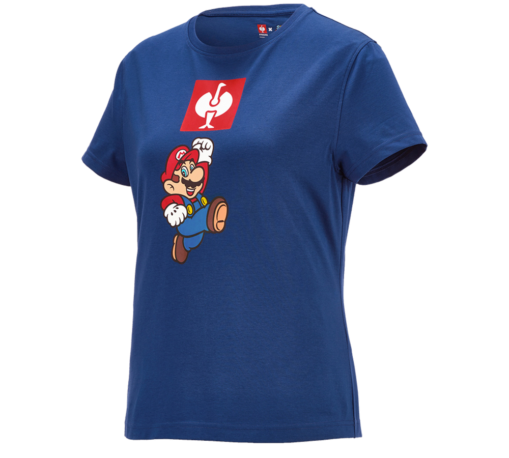 Collaborations: Super Mario T-Shirt, femmes + bleu alcalin