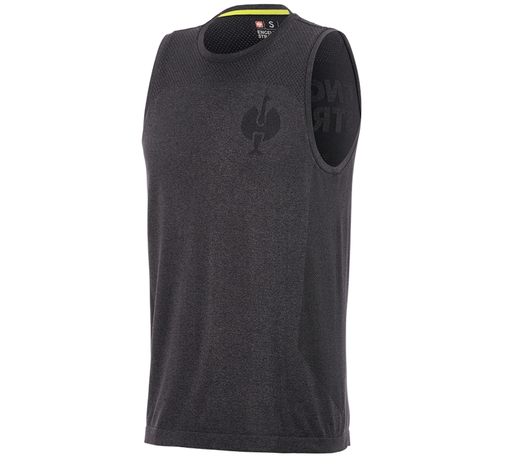 Bovenkleding: Athletic shirt seamless e.s.trail + zwart melange