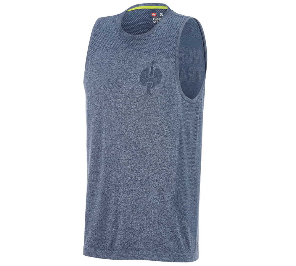 Kleding: Athletic shirt seamless e.s.trail + diepblauw melange