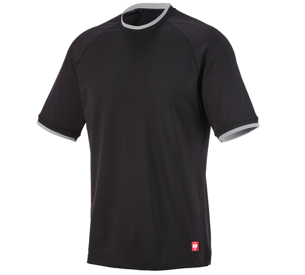 Shirts & Co.: Funktions T-Shirt e.s.ambition + schwarz/platin