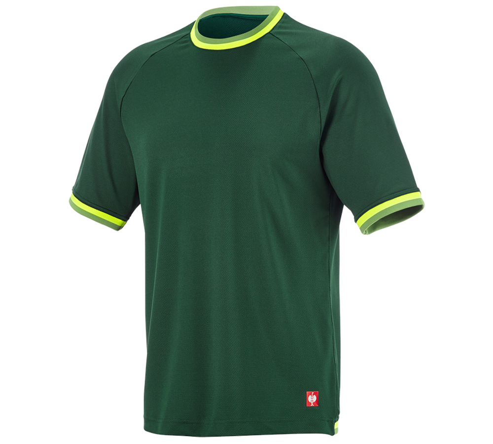 Kleding: Functionele-T-shirt e.s.ambition + groen/signaalgeel