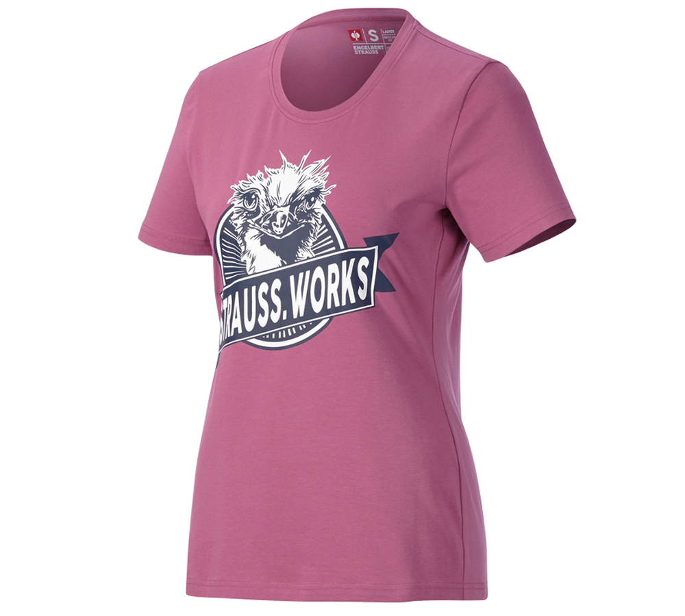 Kleding: e.s. T-Shirt strauss works, dames + tarapink