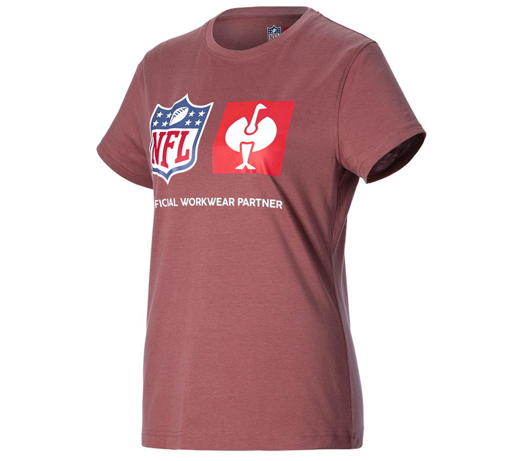 Bovenkleding: NFL T-Shirt cotton, ladies + oxiderood