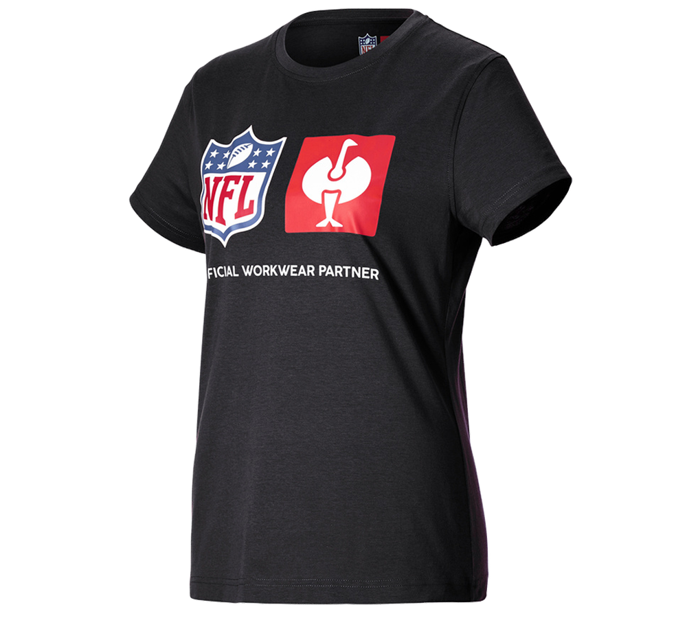 Vêtements: NFL T-Shirt cotton, ladies + noir