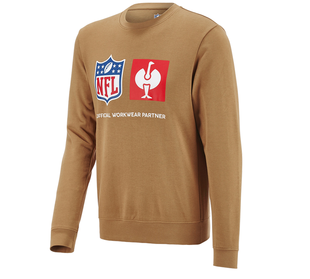 Kleding: NFL Sweatshirt cotton + amandelbruin