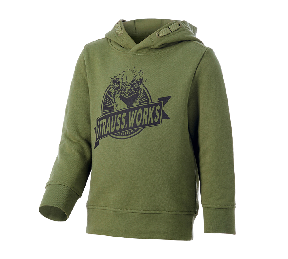 Bovenkleding: Hoody-Sweatshirt e.s.iconic works, kinderen + berggroen