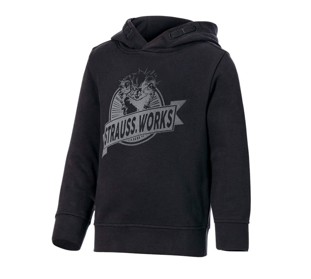 Bovenkleding: Hoody-Sweatshirt e.s.iconic works, kinderen + zwart