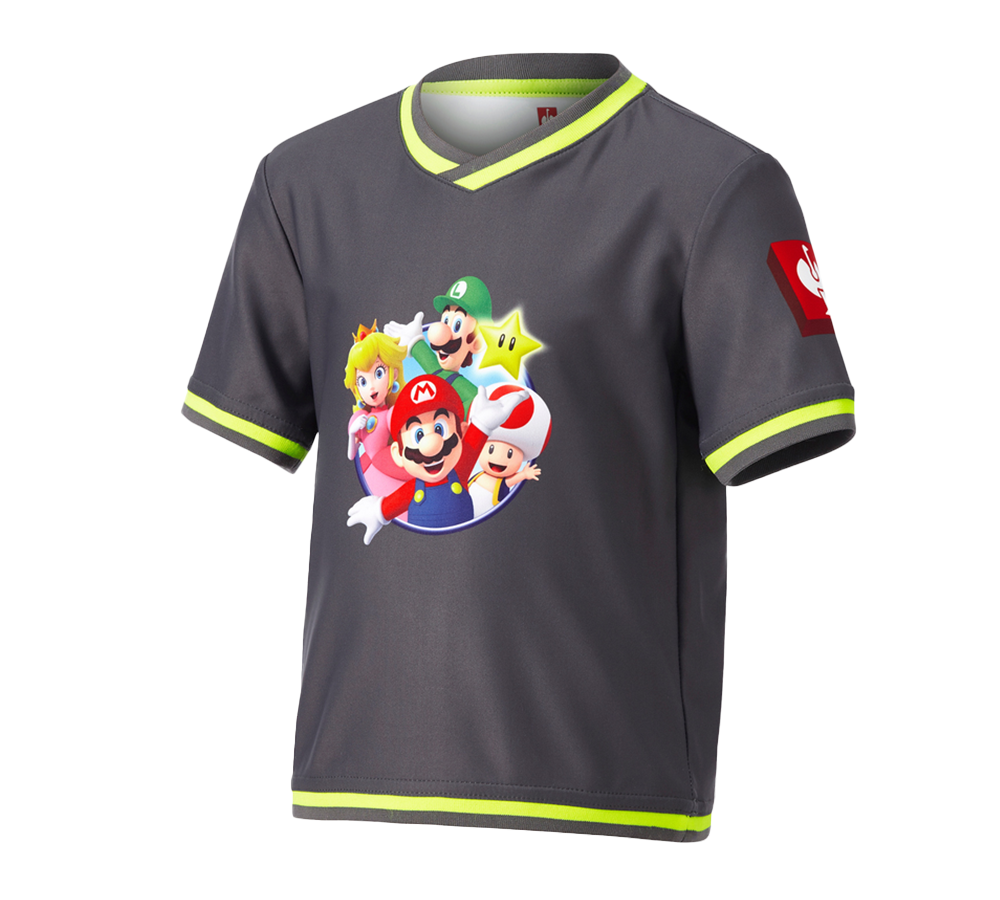 Samenwerkingen: Super Mario Functionele-T-shirt, kinderen + antraciet