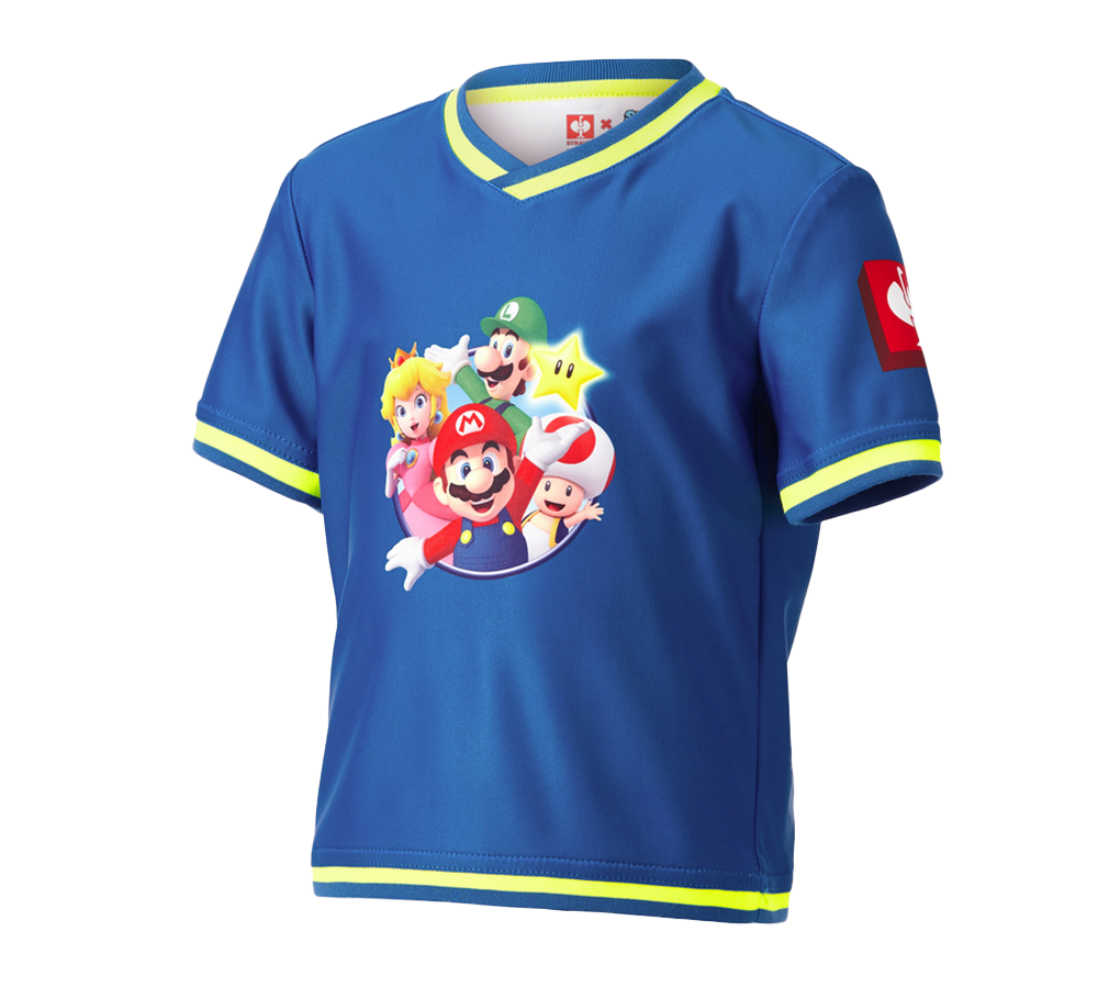 Samenwerkingen: Super Mario Functionele-T-shirt, kinderen + gentiaanblauw