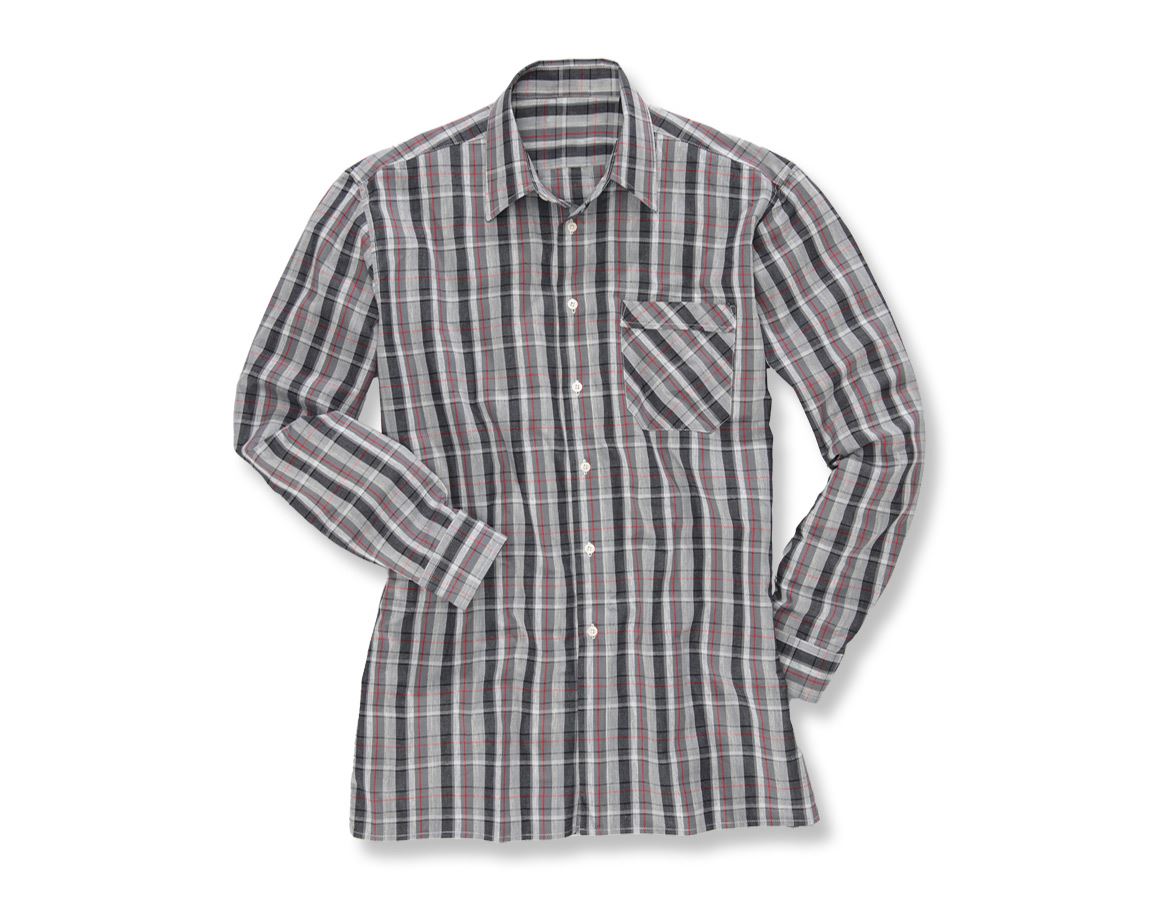 Bovenkleding: Overhemd, lange mouw Bremen + grijs