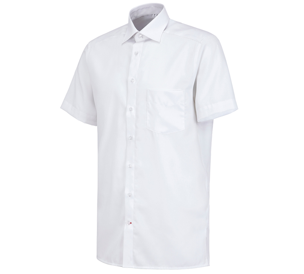 Hauts: Chemise de travail e.s.comfort, à manches courtes + blanc