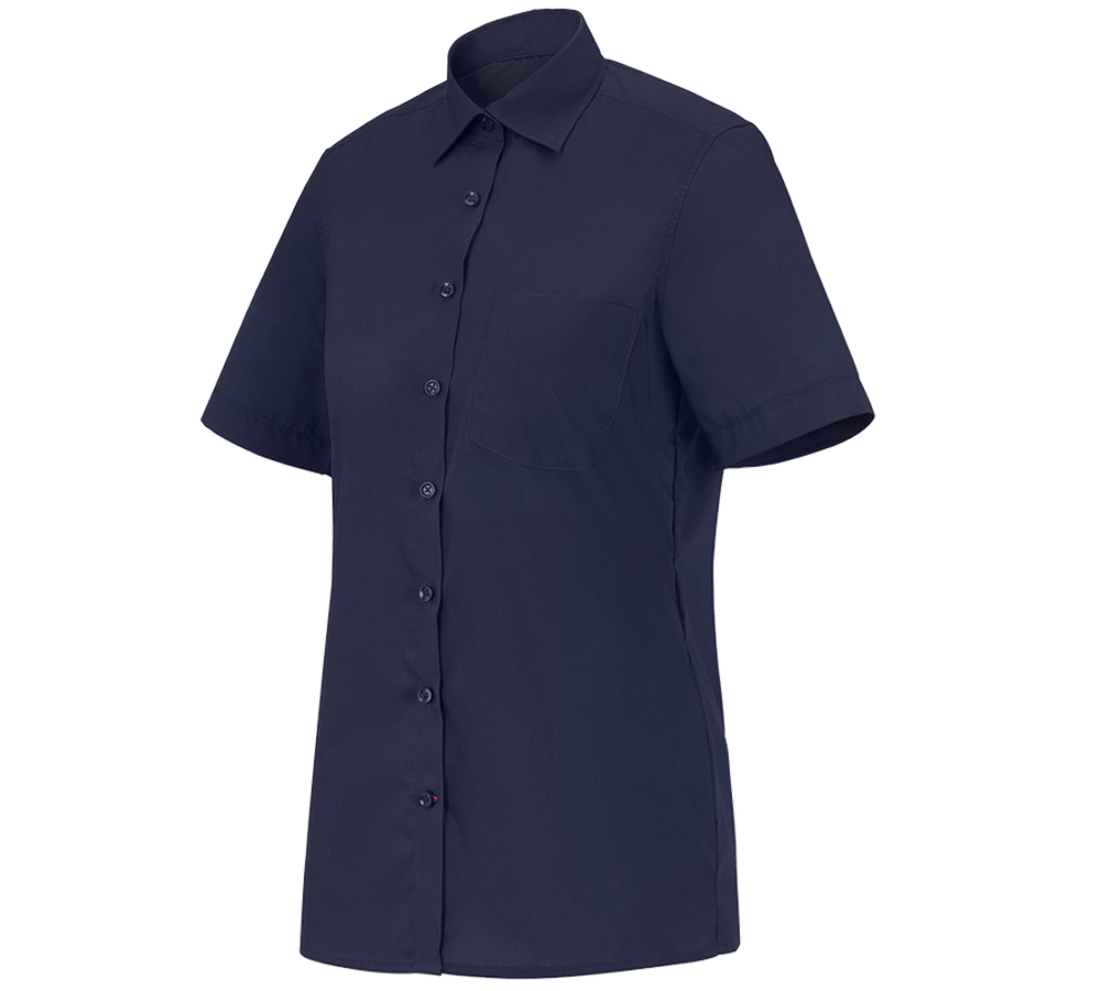 Onderwerpen: e.s. Service-blouse korte mouw + donkerblauw