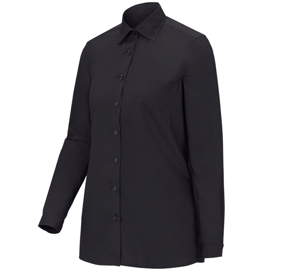 Onderwerpen: e.s. Service-blouse lange mouw + zwart