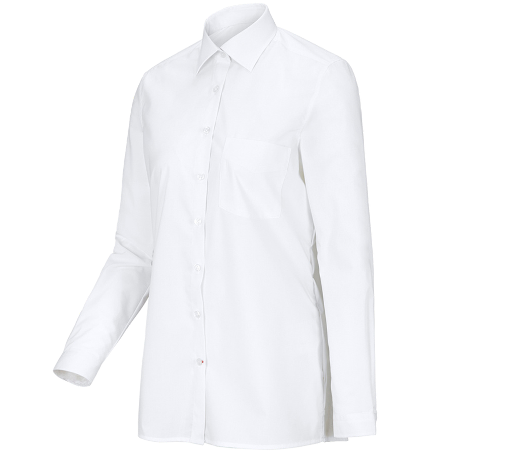 Shirts & Co.: e.s. Servicebluse langarm + weiß