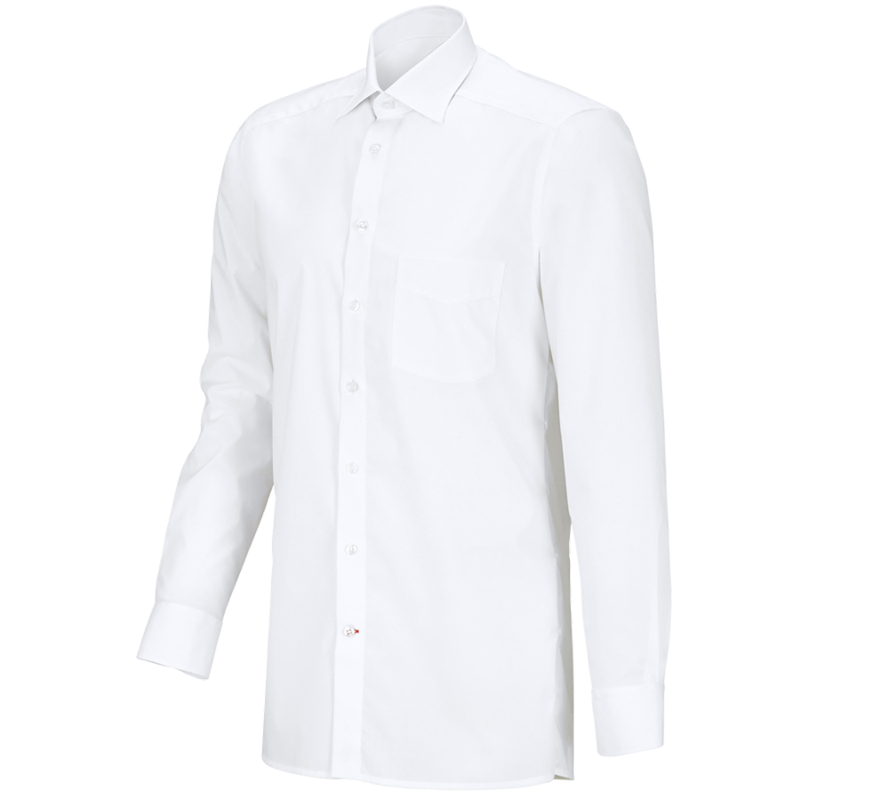 Bovenkleding: e.s. Service-overhemd lange mouw + wit