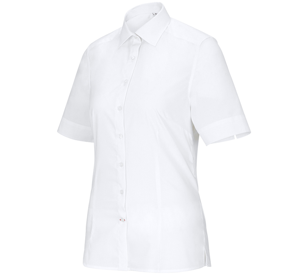 Bovenkleding: Business-blouse e.s.comfort, korte mouw + wit