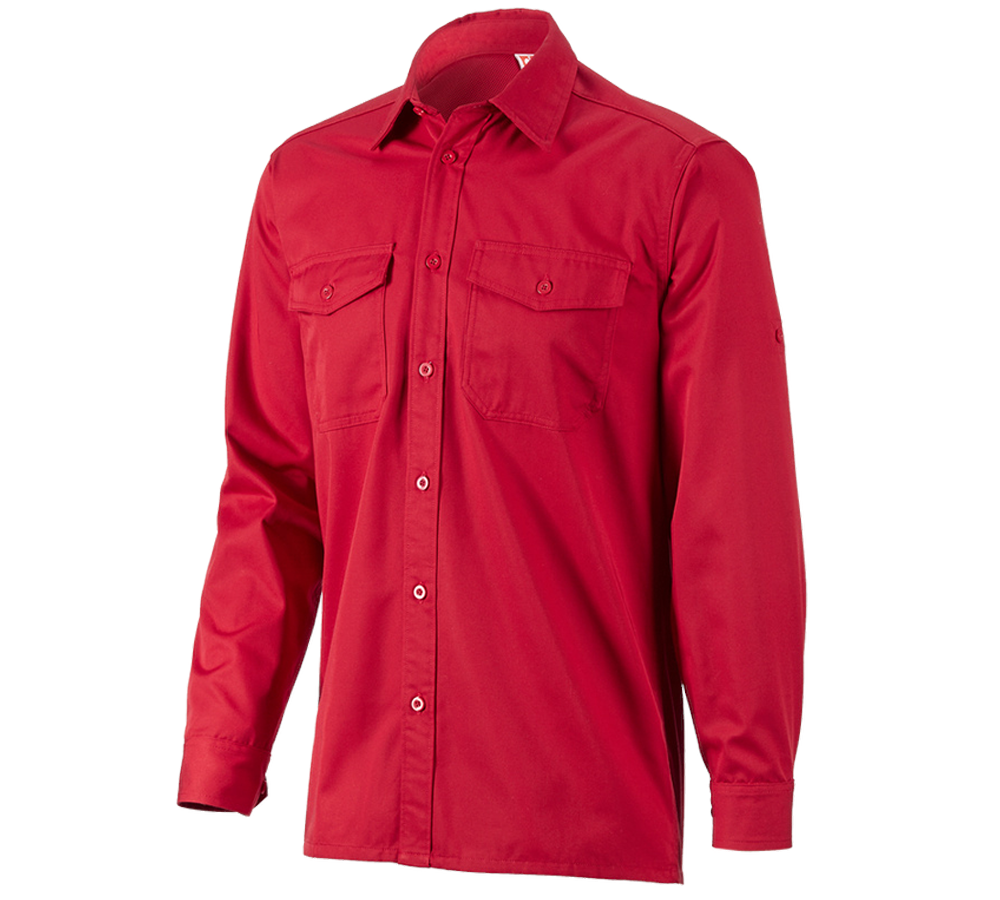 Bovenkleding: Werkhemden e.s.classic, lange mouw + rood