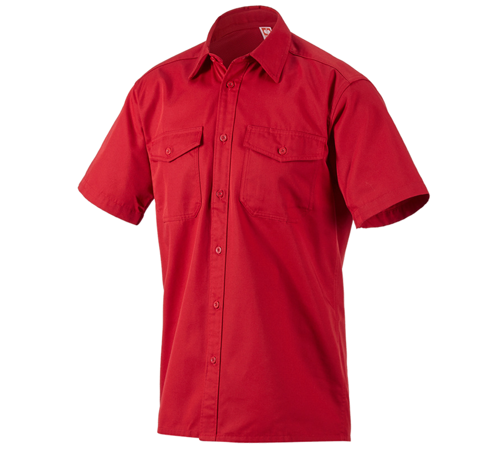 Bovenkleding: Werkhemden e.s.classic, korte mouw + rood