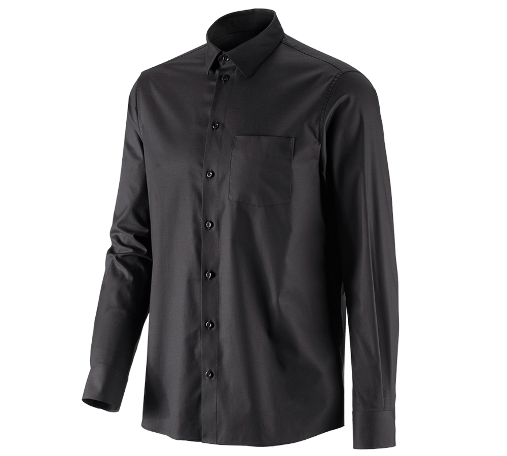 Onderwerpen: e.s. Business overhemd cotton stretch, comfort fit + zwart