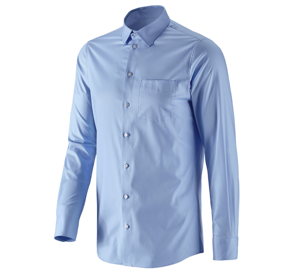 Shirts & Co.: e.s. Business Hemd cotton stretch, slim fit + frostblau