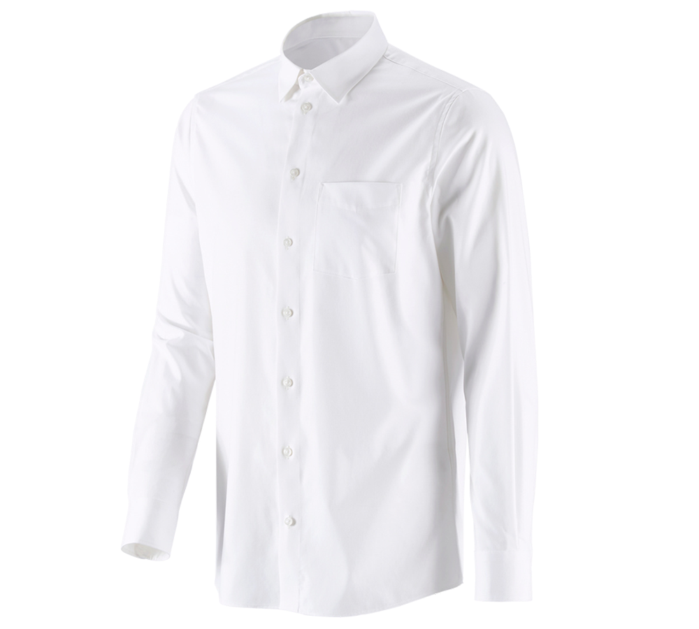 Onderwerpen: e.s. Business overhemd cotton stretch, regular fit + wit