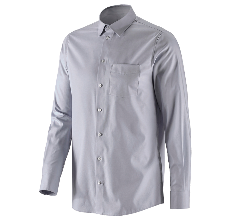Onderwerpen: e.s. Business overhemd cotton stretch, regular fit + nevelgrijs