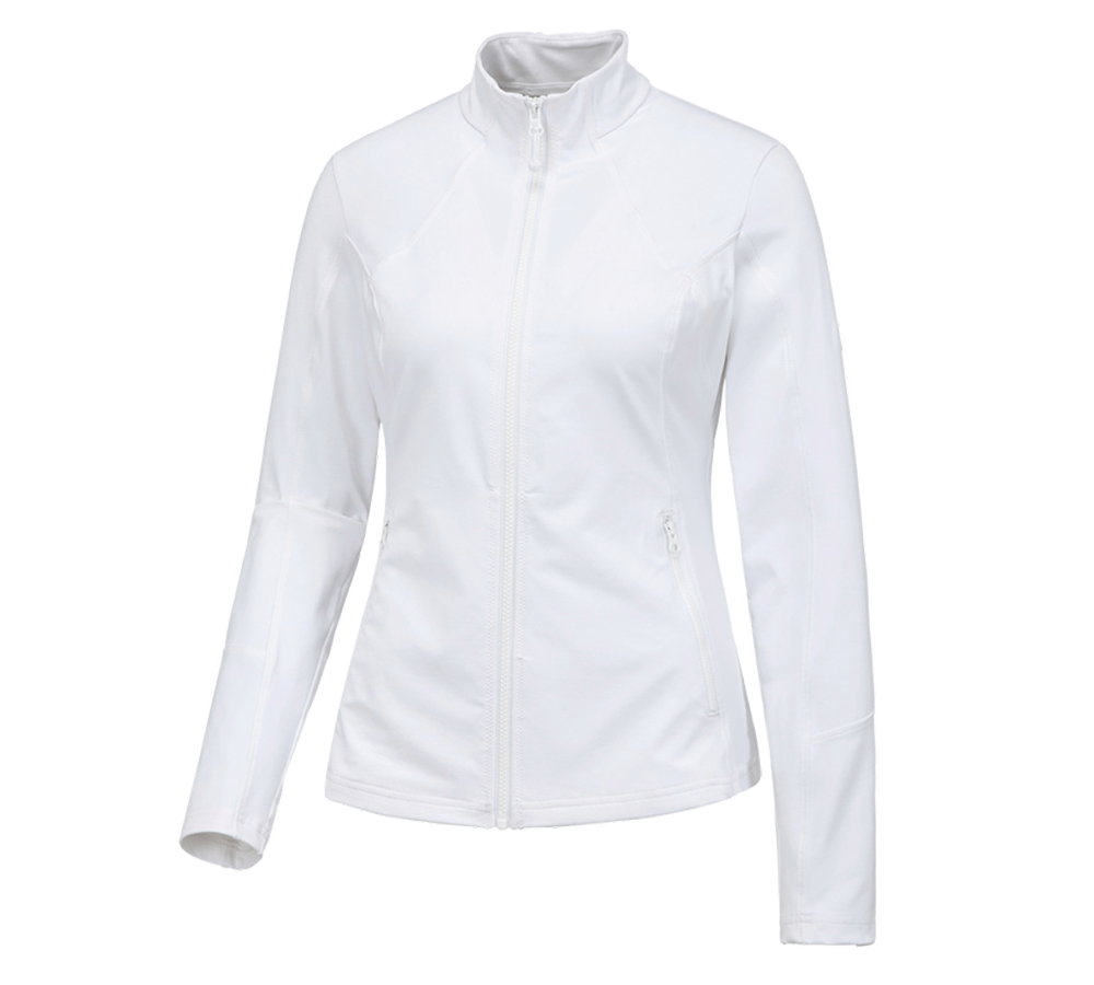 Shirts & Co.: e.s. Funktions Sweatjacke solid, Damen + weiß