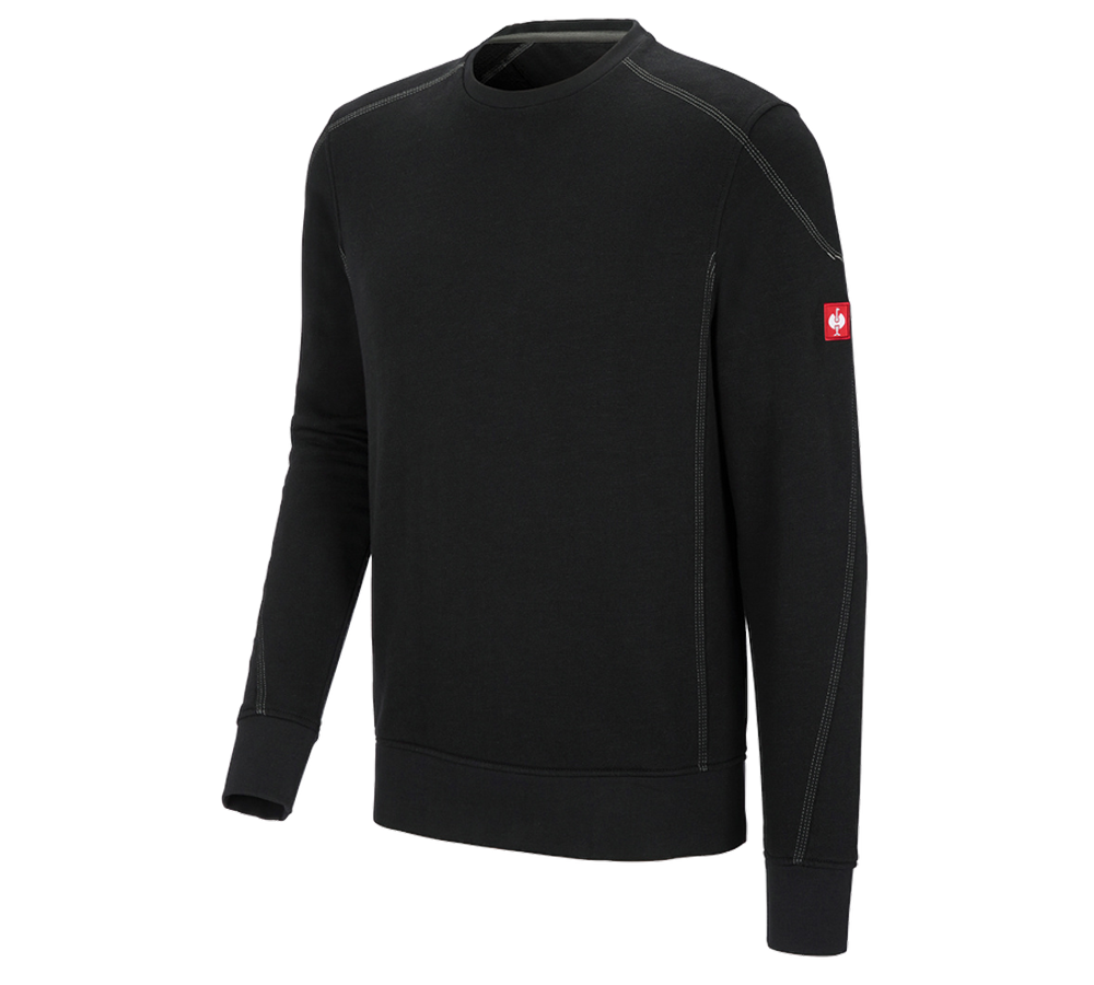 Bovenkleding: Sweatshirt cotton slub e.s.roughtough + zwart