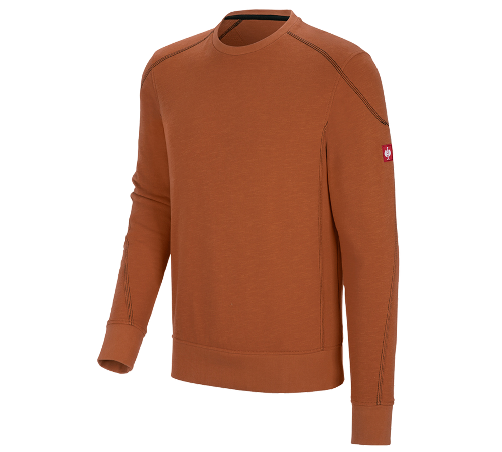 Shirts & Co.: Sweatshirt cotton slub e.s.roughtough + kupfer