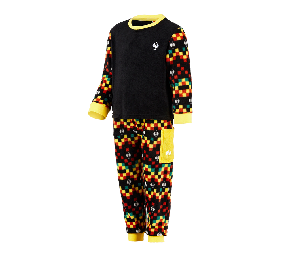 Accessoires: e.s.Combi. en laine polaire Homewear Pixel,enfants + noir pixel