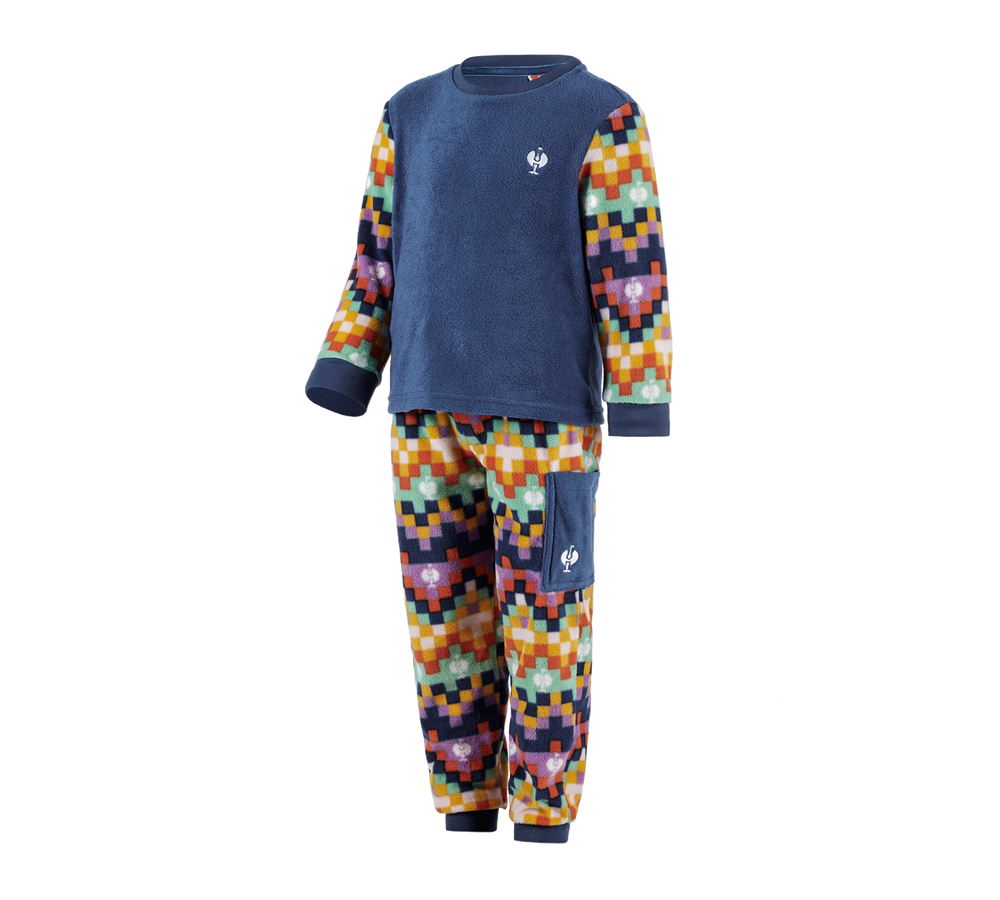 Accessoires: e.s. Homewear-fleecepak Pixel, kinderen + pixelblauw