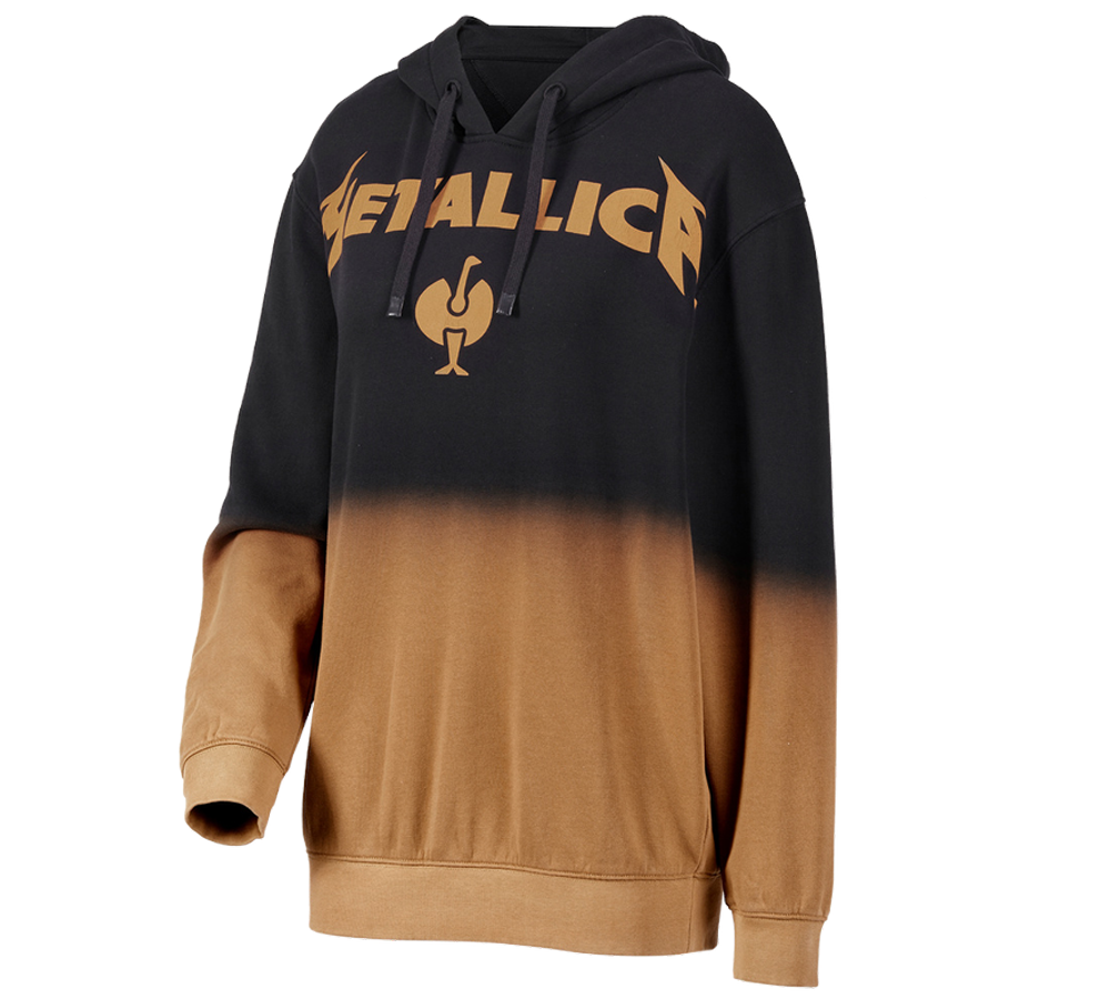 Bovenkleding: Metallica cotton hoodie, ladies + zwart/roest