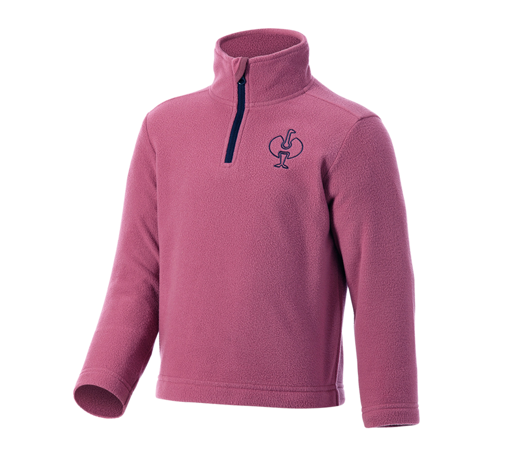 Bovenkleding: Fleece schipperstrui e.s.trail, kinderen + tarapink/diepblauw