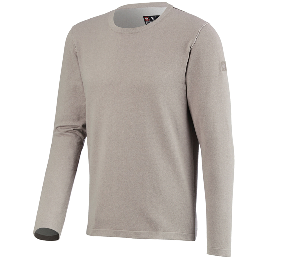 Bovenkleding: Gebreide pullover e.s.iconic + dolfijngrijs