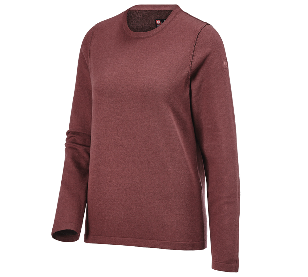 Themen: Strickpullover e.s.iconic, Damen + oxidrot