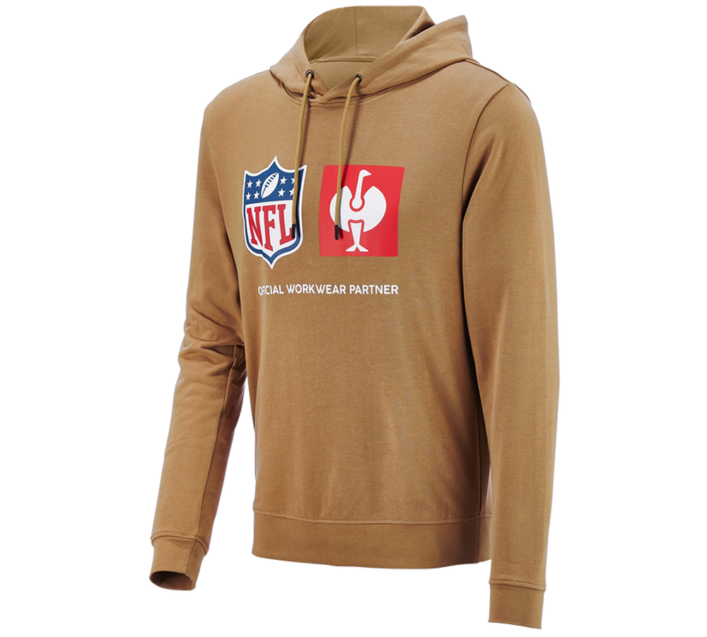 Kollaborationen: NFL Hoodie cotton + mandelbraun