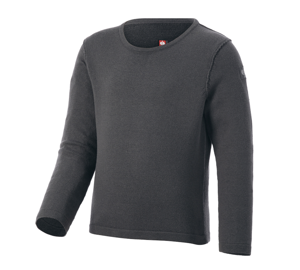 Bovenkleding: Gebreide pullover e.s.iconic, kinderen + carbongrijs