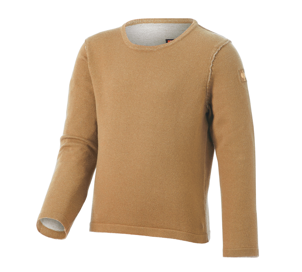 Bovenkleding: Gebreide pullover e.s.iconic, kinderen + amandelbruin