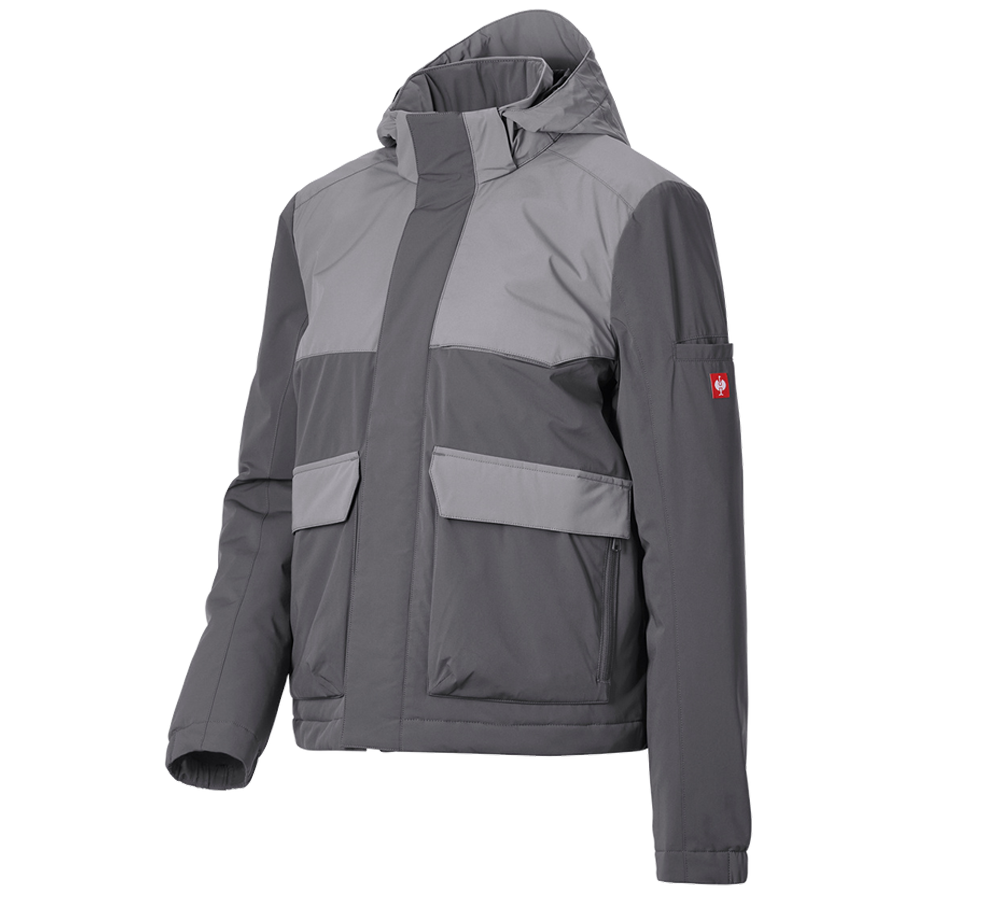 Vêtements: Veste d'hiver e.s.trail pure, femmes + gris carbone/gris basalte