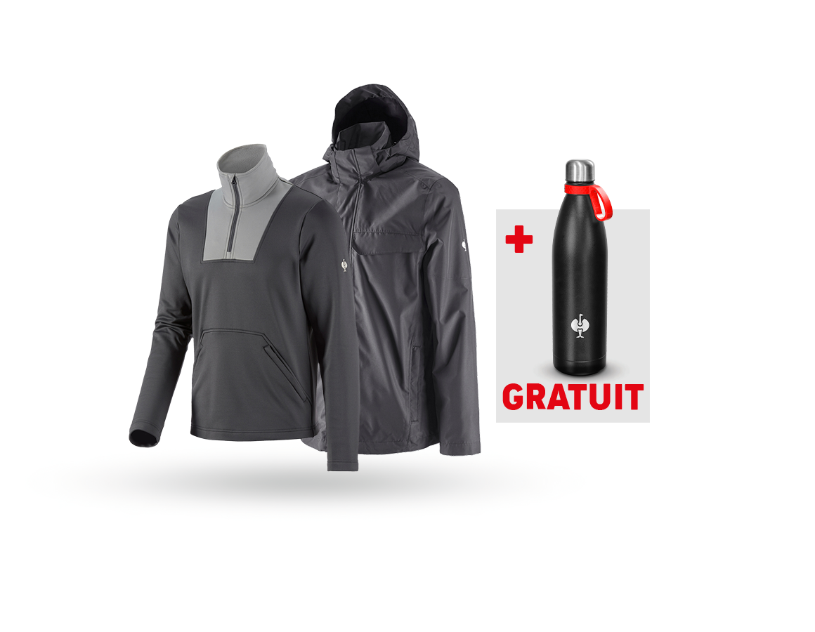 Vêtements: KIT : Veste de pluie +Fonction-Troyer e.s.concrete + anthracite