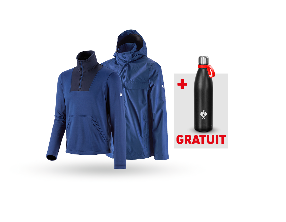 Vêtements: KIT : Veste de pluie +Fonction-Troyer e.s.concrete + bleu alcalin