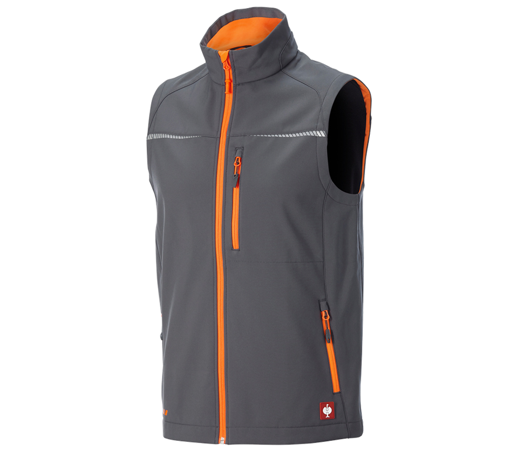 Gilets de travail: Gilet softshell e.s.motion 2020 + anthracite/orange fluo