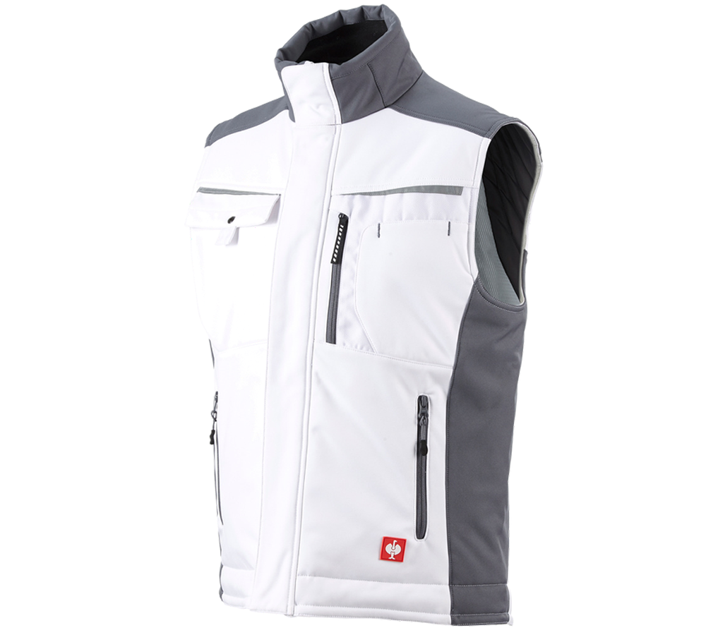 Froid: Gilet Softshell e.s.motion + blanc/gris